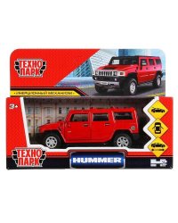 Машина металл "hummer h2" 12см, открыв. двери, инерц., красный в кор. Технопарк в кор.2*36шт