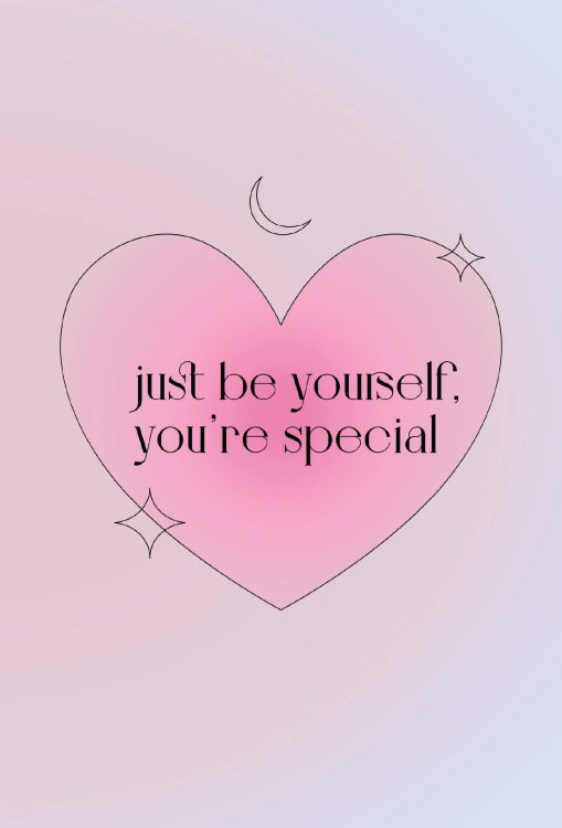 Блокнот эстетика. Just be yourself