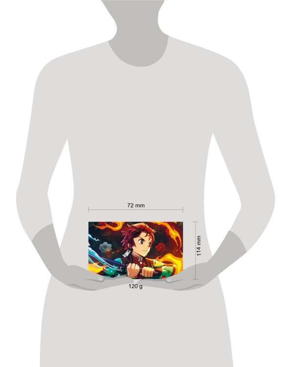 Кардхолдер охотника на демонов (по мотивам манги, в форме книжки, 215х65 мм, цветной)