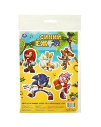 Наклейки бумажные, а5, синий еж Умка в кор.1000шт