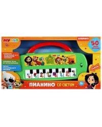 Пианино МУЛЬТ 50 песен,звуков.песни из м/ф.свет.кор.бат. Умка в кор.72шт