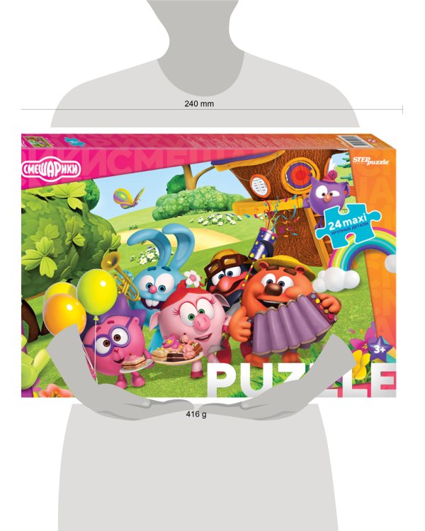 Мозаика "puzzle" maxi 24 "Смешарики (new)" (Мармелад Медиа)