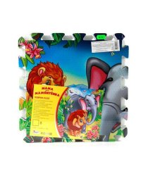 КОВРИК-ПАЗЛ "ИГРАЕМ ВМЕСТЕ" МАМОНТЕНОК 8 СЕГМЕНТОВ, КАЖДЫЙ 31.5*31.5СМ В ПАК. в кор.12шт