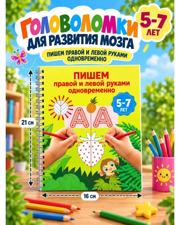 Дополнительное изображение книги «Пишем правой и левой руками одновременно. 5-7 лет»