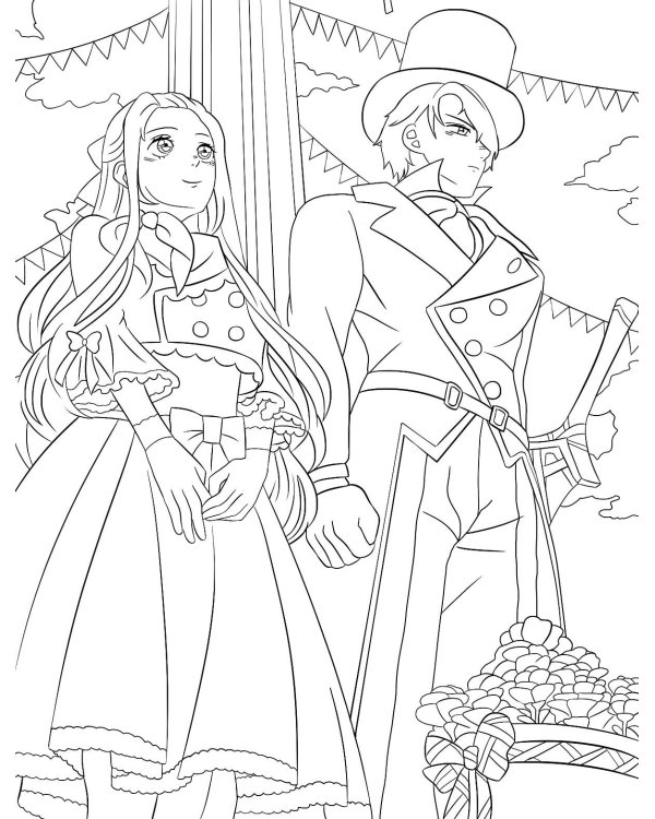 Art book. Impressed by Manga heroes. Раскраска