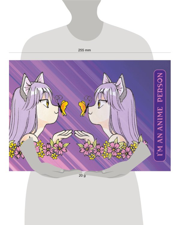 Кардхолдер (в форме книжки, 215х65 мм) I'm an anime person