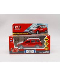 Машина металл LADA GRANTA CROSS ТАКСИ 12 см, двер, баг, инерц, красный, кор. Технопарк в кор.2*36шт