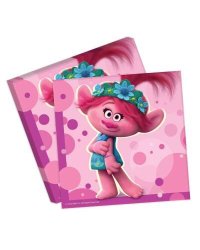Trolls. Салфетки бумажные трехслойные-3 33*33 см, 20 шт
