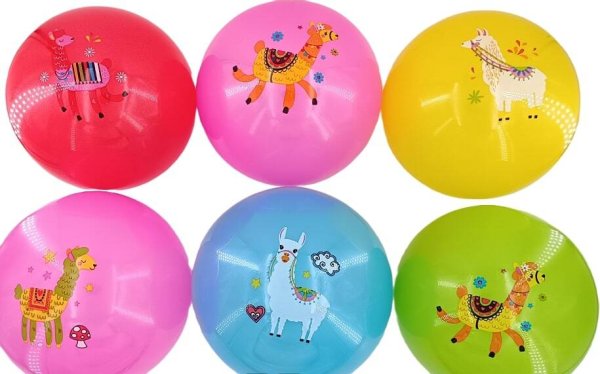 Надувной мяч "Ламы" (22 см, цвет микс, пакет) ( Арт. GQ527-11) кратно 10