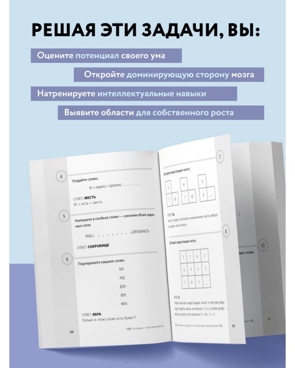100 головоломок для тренировки мозга. Узнай свой IQ