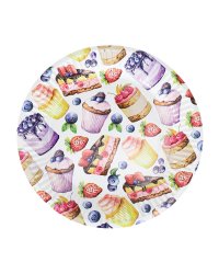 Тарелка бумажная Вкусняшки (17 см, 6 шт) флоупак ФЛ-6206