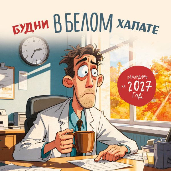 Обложка книги «Будни в белом халате. Календарь настенный на 2027 год (300х300 мм)», ISBN 9785042380426