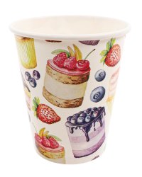 Стаканы бумажные Вкусняшки  (250 мл, 6 шт) флоупак ФЛ-6208