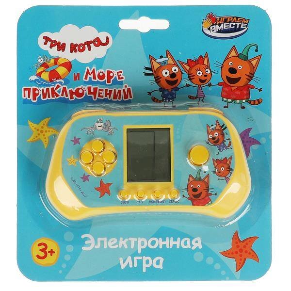 Электронная логическая игра Три Кота блист.16*17,5*2см ИГРАЕМ ВМЕСТЕ в кор.2*84шт