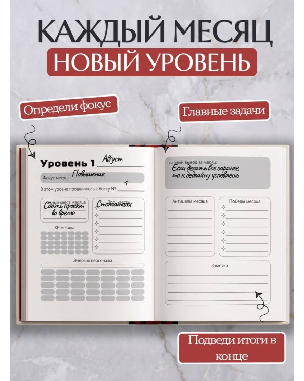 Дополнительное изображение книги «Стань главной героиней своей жизни. Игровой планер для живых людей, которые устают, сбиваются и откладывают»