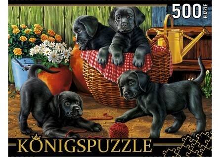 Konigspuzzle. ПАЗЛЫ 500 элементов. ХК500-6308 ЩЕНКИ ЛАБРАДОРА