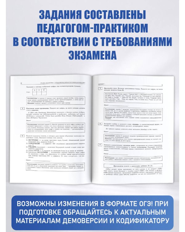 ОГЭ-2027. Русский язык.10 тренировочных вариантов экзаменационных работ для подготовки к ОГЭ