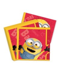 Minions 2. Салфетки бумажные трехслойные-2 33*33 см, 20 шт (3D дизайн)