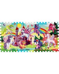 Коврик-пазл единороги 8 сегментов, каждый 31.5*31.5см ИГРАЕМ ВМЕСТЕ в кор.12шт