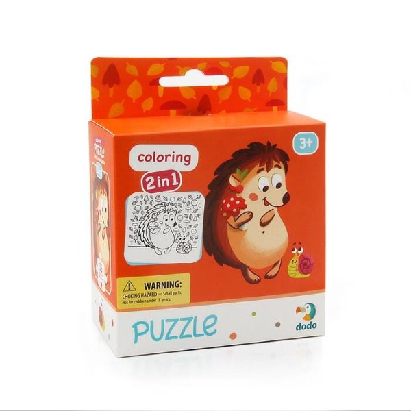 Пазл-раскраска 2-в-1 "Ежик"  16 элементов