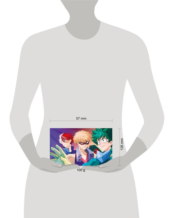 Кардхолдер для моих геройских карт (по мотивам манги, в форме книжки, 215х65 мм)