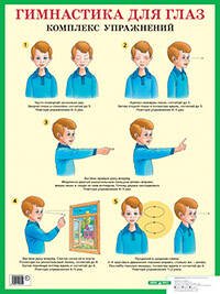 Гимнастика для глаз. Комплекс упражнений. Наглядное пособие для начальной школы