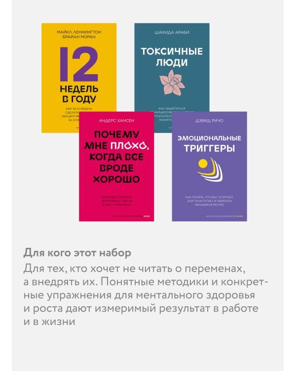 Комплект "Антология саморазвития МИФ" (4 книги в обечайке)