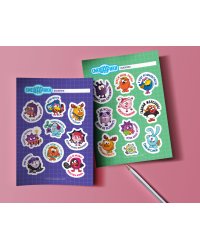 Смешарики. Наклейки (19 наклеек на 2 листах)