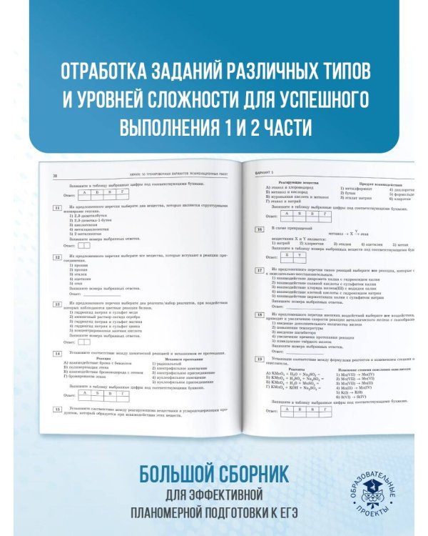 ЕГЭ-2025. Химия. 50 тренировочных вариантов экзаменационных работ для подготовки к единому государственному экзамену
