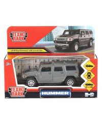 Машина металл "hummer h2" 12см, открыв. двери, инерц., темно-серый в кор. Технопарк в кор.2*36шт