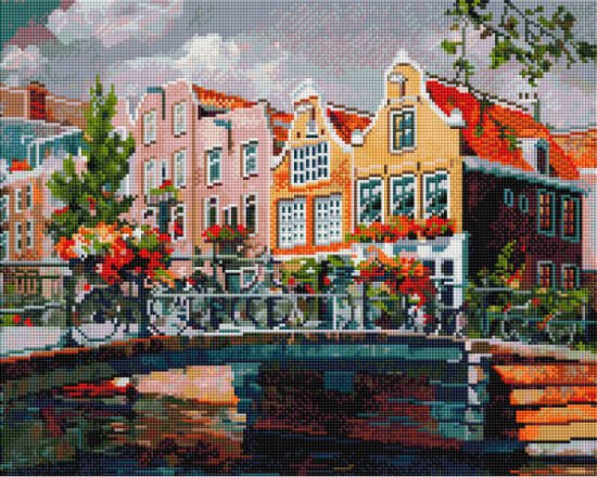 Мозаика на подрамнике (Белоснежка) 988-AT-S Амстердам. Мост через канал