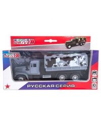 Инерционный военный грузовик (серый)