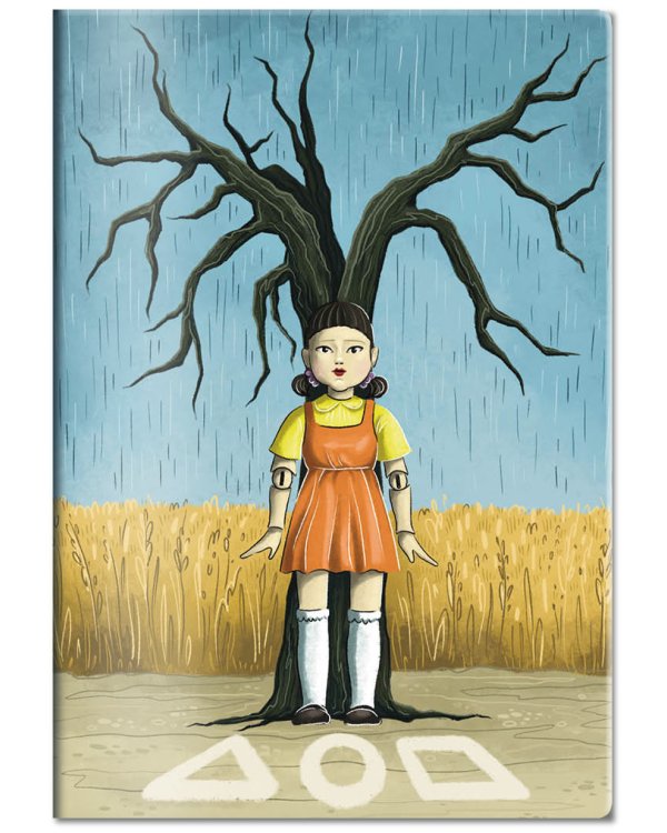 Обложка для паспорта. Кукла (по мотивам сериала "Игра в кальмара")