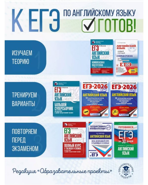 ЕГЭ-2026. Английский язык. 10 тренировочных вариантов экзаменационных работ для подготовки к единому государственному экзамену