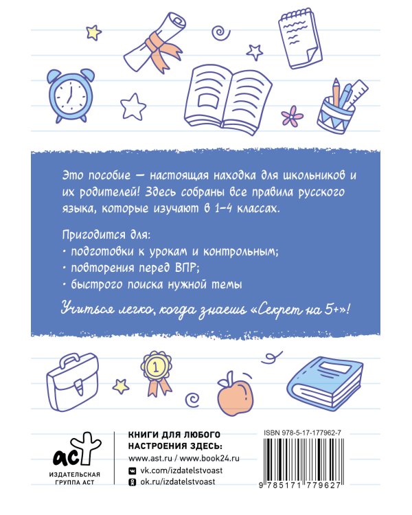 Шпаргалки по русскому языку. Начальная школа