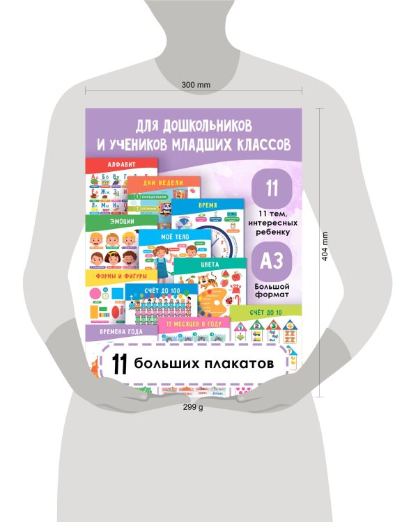 11 больших настенных плакатов для дошколят. Всё что нужно знать