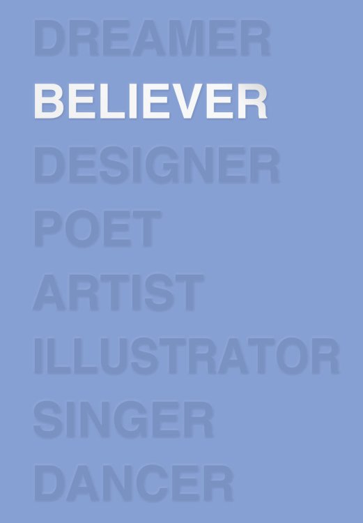 Ежедневники недатированные Ежедневник Believer (лазурный). А5, твердый переплет, блинтовое тиснение, полусупер, 224 стр.