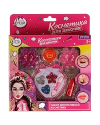 Косметика ДЛЯ ДЕВОЧЕК тени для век, тени с блестками, помада, блеск для губ МИЛАЯ ЛЕДИ в кор.2*120шт