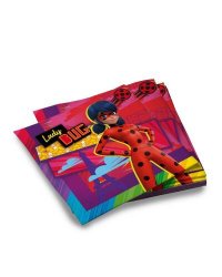 Леди Баг и Супер-Кот. Салфетки бумажные трехслойные 33*33 см, 20 шт, (новый стайл-гайд)