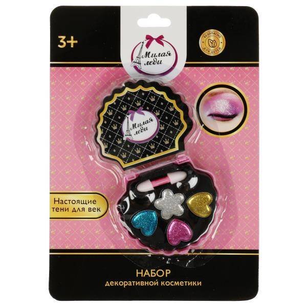 Косметика ДЛЯ ДЕВОЧЕК тени для век с блестками МИЛАЯ ЛЕДИ в кор.2*180шт