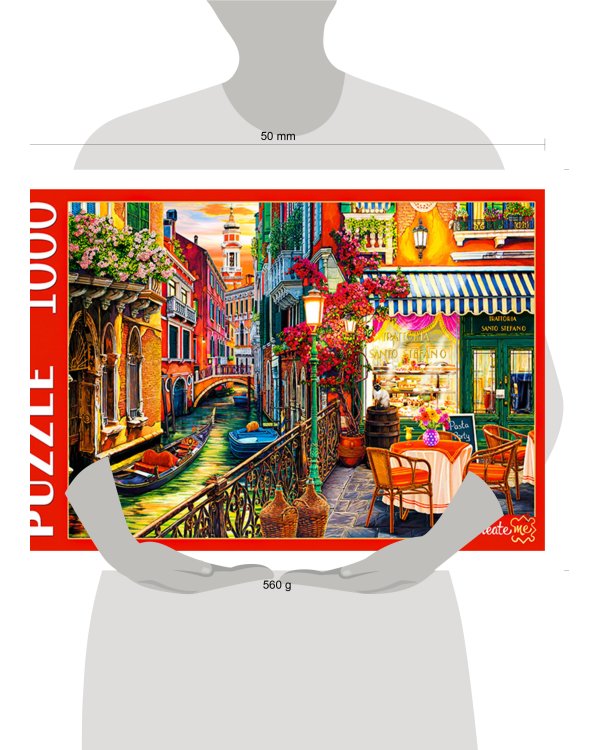 ПАЗЛЫ 1000 элементов. Ф1000-3726 ВЕНЕЦИАНСКОЕ КАФЕ