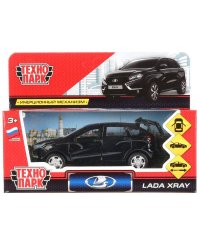 Машина металл LADA XRAY, 12см, открыв. двери, инерц, черный 9818 в кор. Технопарк в кор.2*36шт