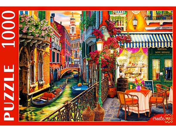 ГОРОДА (Рыжий Кот) ПАЗЛЫ 1000 элементов. Ф1000-3726 ВЕНЕЦИАНСКОЕ КАФЕ