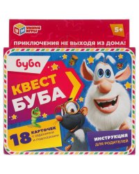 Квест Буба. (18 карточек). Кор.: 170*138*40мм 4+0, карточки 76х106мм 4+4. Умные игры в кор50шт