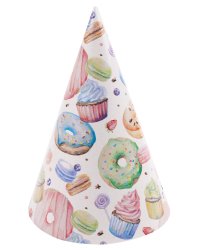 Колпаки Пончики  (16 см, 6 шт) флоупак ФЛ-1166