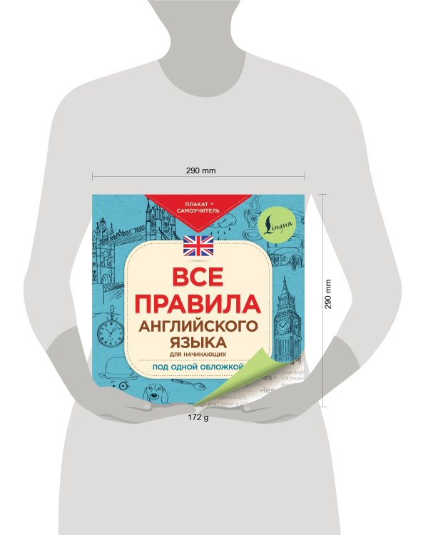 Все правила английского языка для начинающих под одной обложкой. Плакат-самоучитель