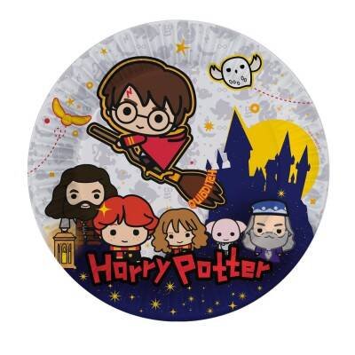 Harry Potter. Набор бумажных тарелок, 6 шт, d=180 мм (чиби)