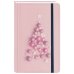 Блокнот с резинкой "Pink Christmas tree" (розовый). А5, твердый переплет, 192 стр.
