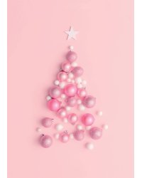 Блокнот с резинкой "Pink Christmas tree" (розовый). А5, твердый переплет, 192 стр.