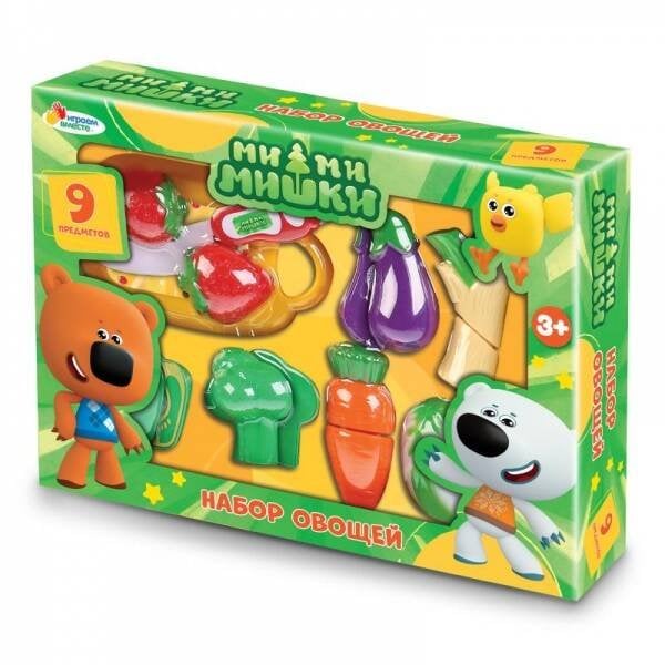 Набор овощей, Ми-ми-мишки 9 предметов, кор.29,5*22*5,5см ИГРАЕМ ВМЕСТЕ в кор.2*24шт